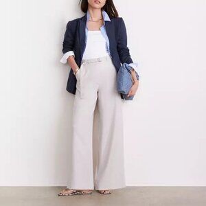 LOFT Versa Pure Spun Belted Wide Leg Pants